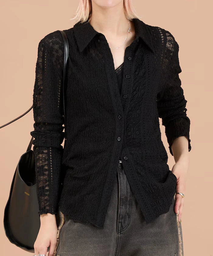 Floral Cut Lace Shirt