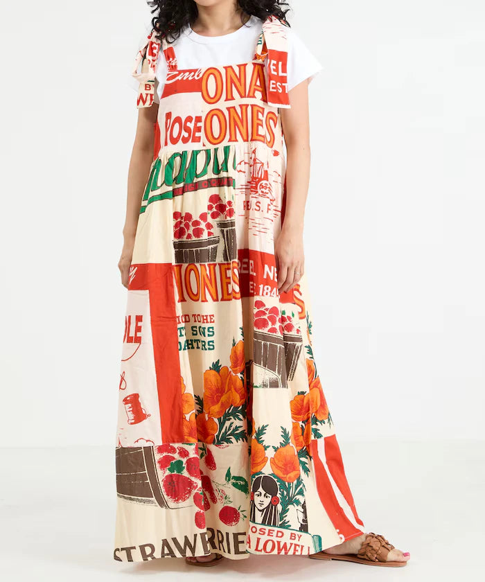 India FEEDBAG Print Shoulder Ribbon Camisole Dress