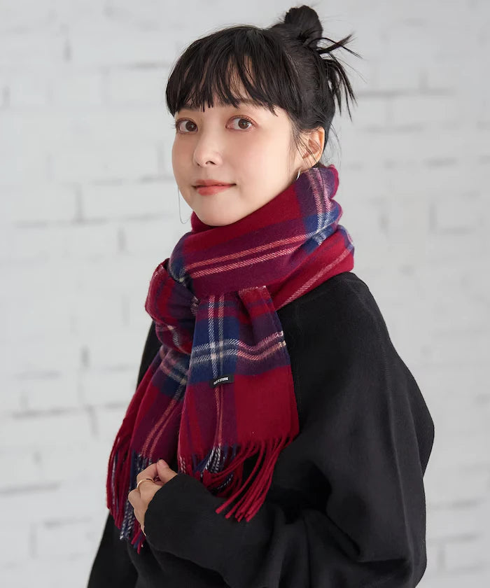 Wool Check Scarf