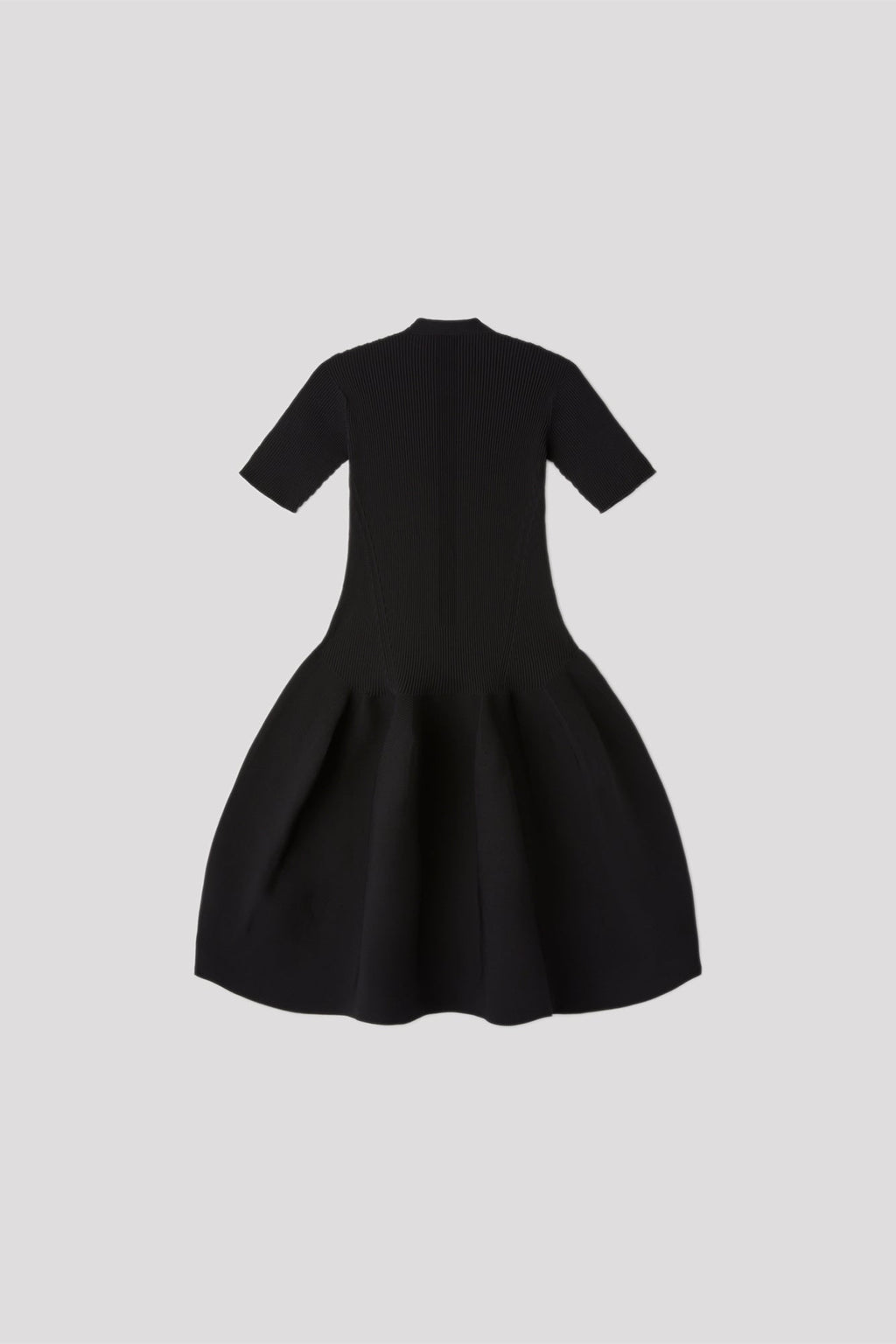 POTTERY STAND-UP COLLAR SHORT SLEEVE MINI DRESS