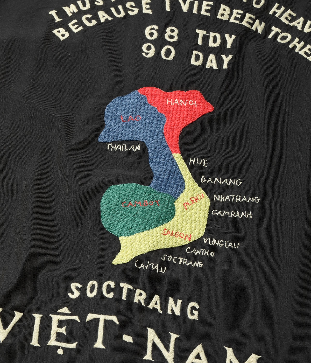 Late 1960s Style Cotton Rayon Vietnam Jacket "VIETNAM MAP" (AGING MODEL)
