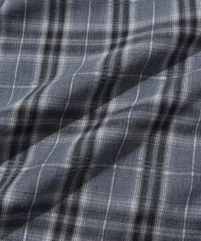 Big Silhouette Ombre Check Shirt / Long Sleeve