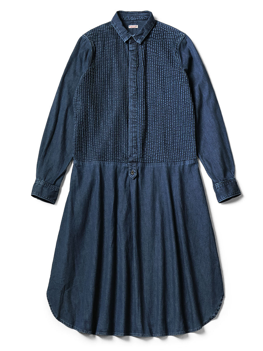 Shirt Denim Pintuck Shirt Dress