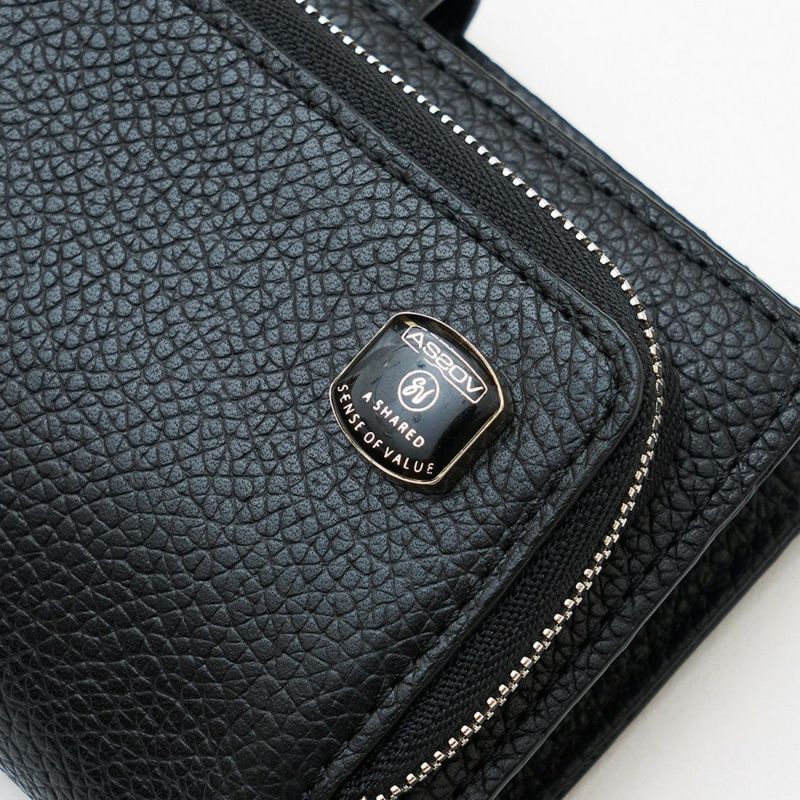 SHRINK LEATHER MOBILE MULTI CASE sizeL/BLACK