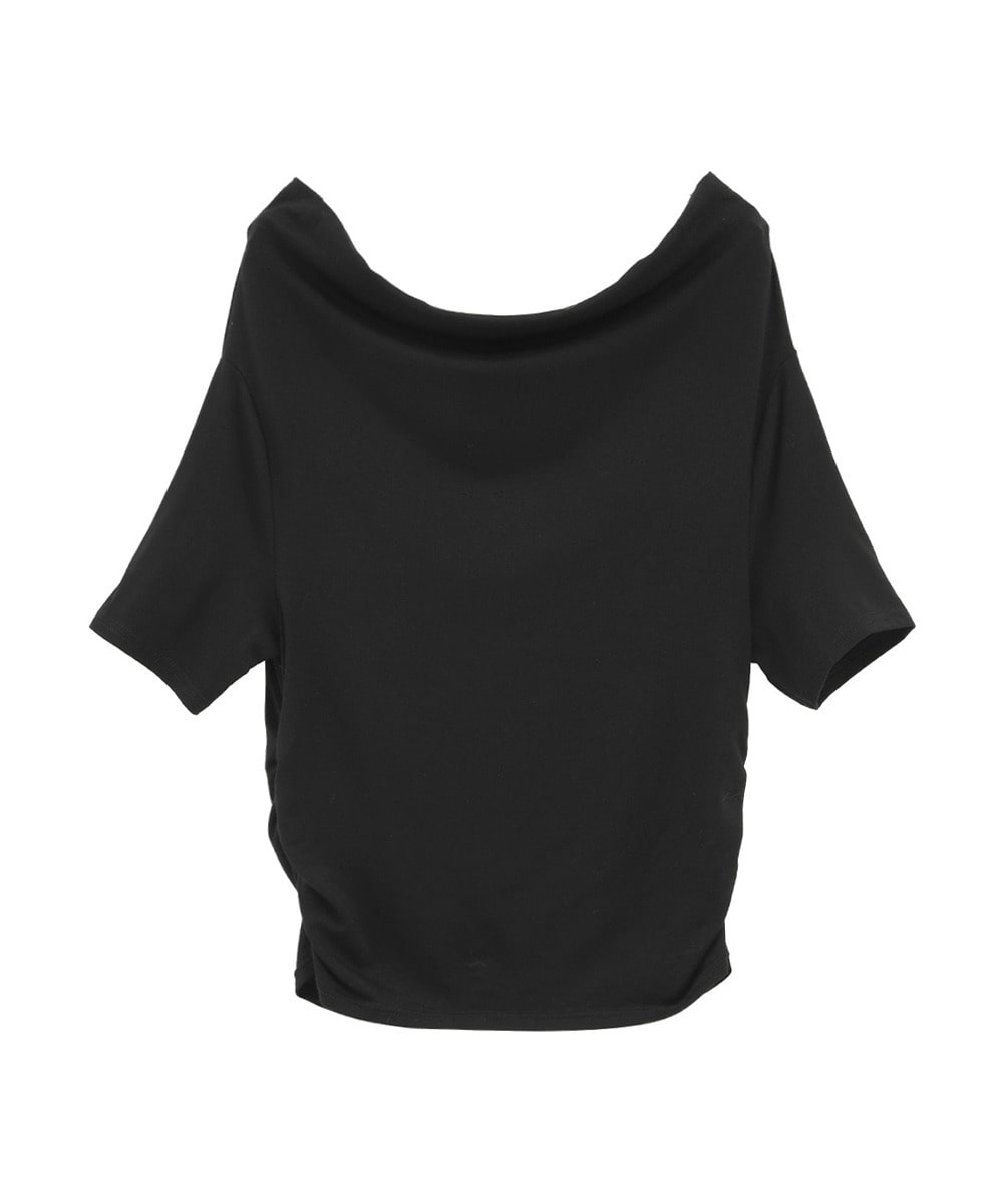DRAPED OFF SHOULDER H/S TOPS