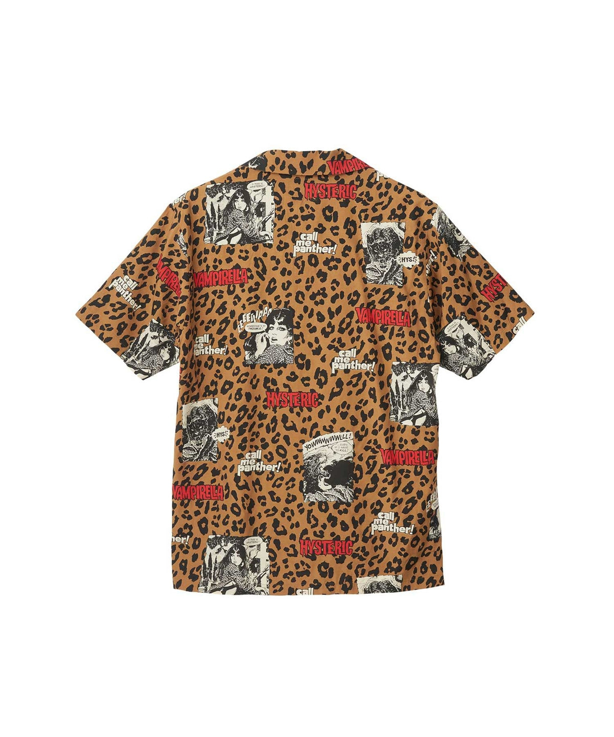 VAMPIRELLA/CALL ME PANTHER Pattern Open Collar Shirt