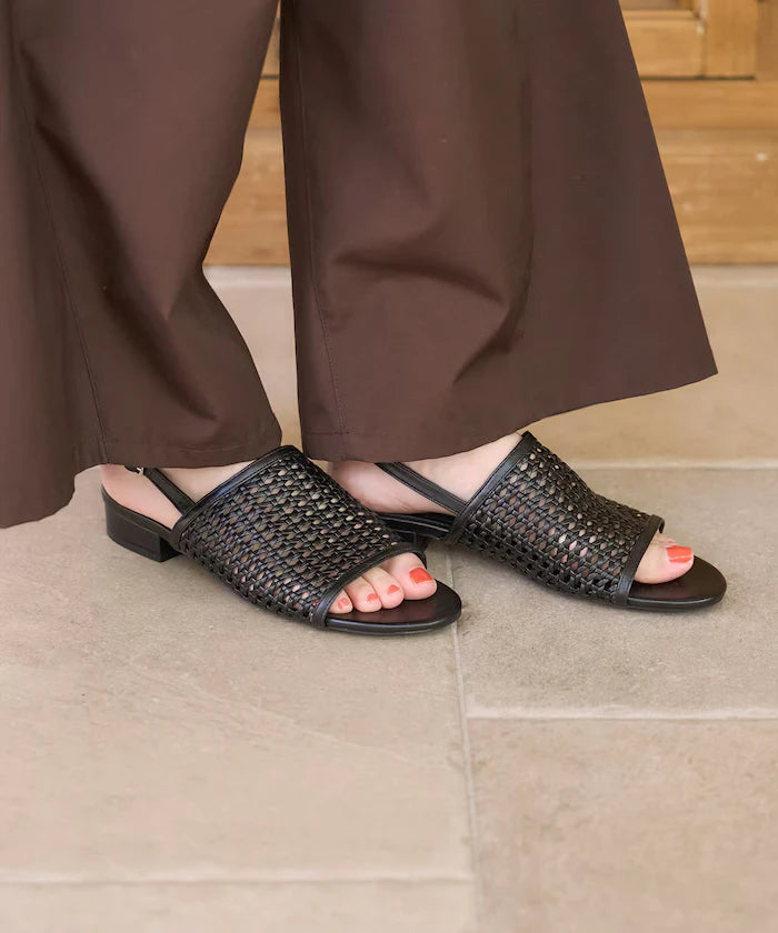 Leather Mesh Sandal