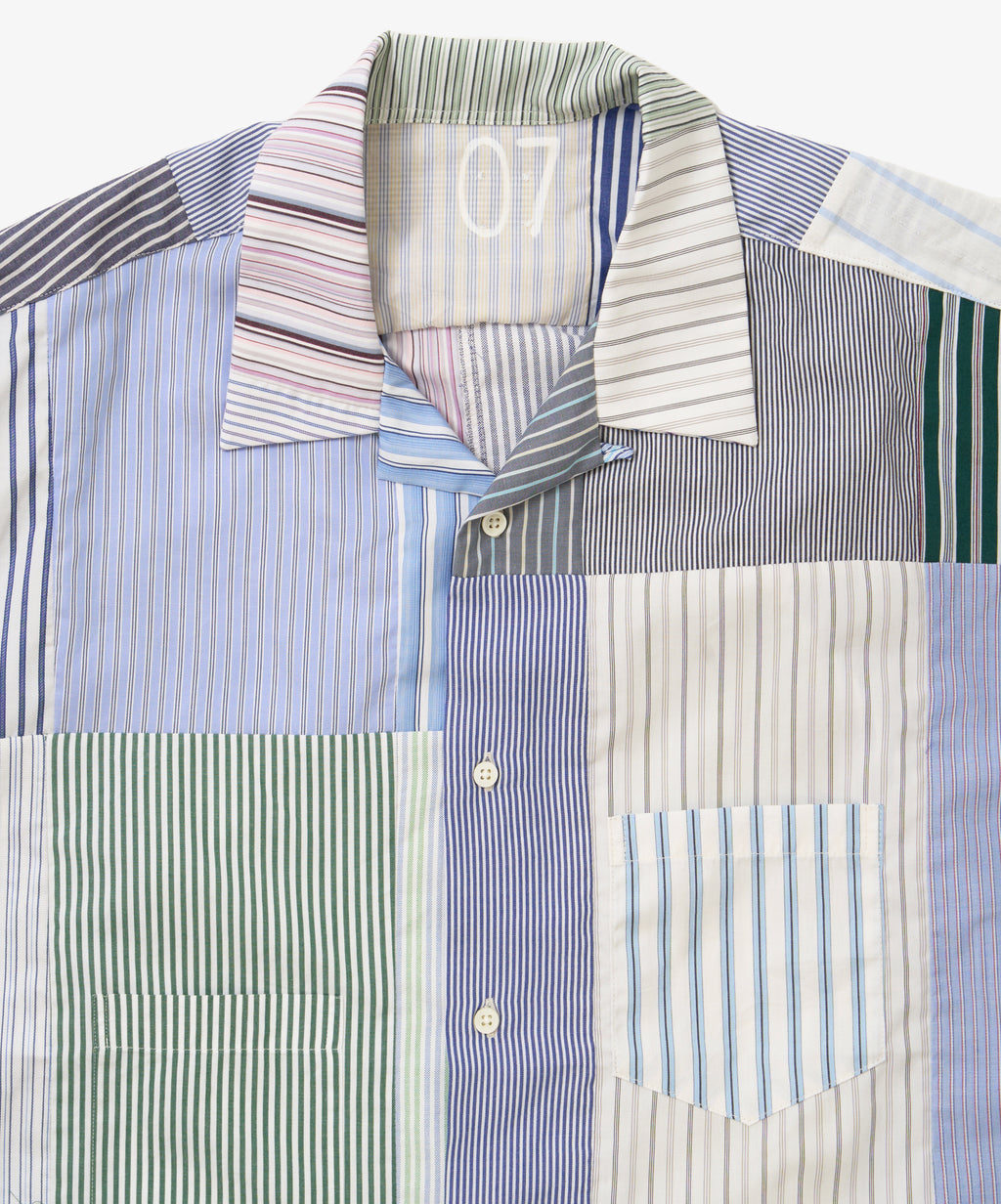 overshirt short sleeve stripe seven