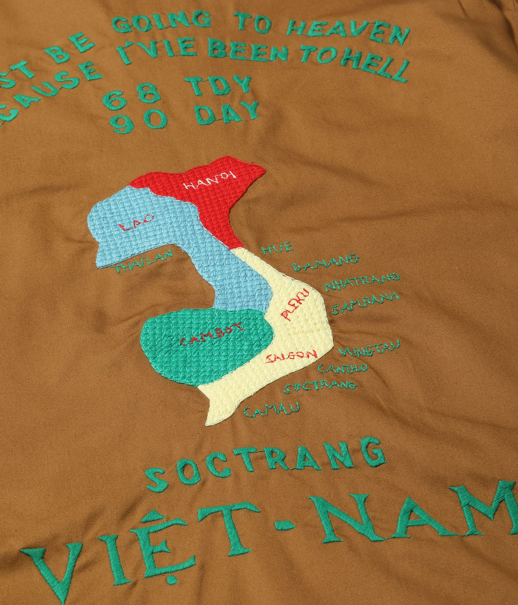 Late 1960s Style Cotton Vietnam Jacket “VIETNAM MAP”