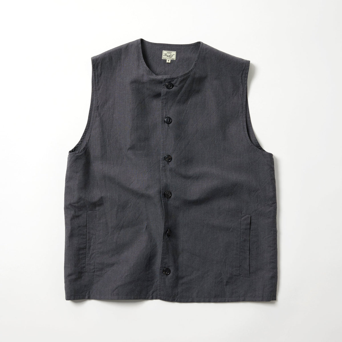 GL15864 / LINEN × WOOL TROPICAL CREW NECK VEST