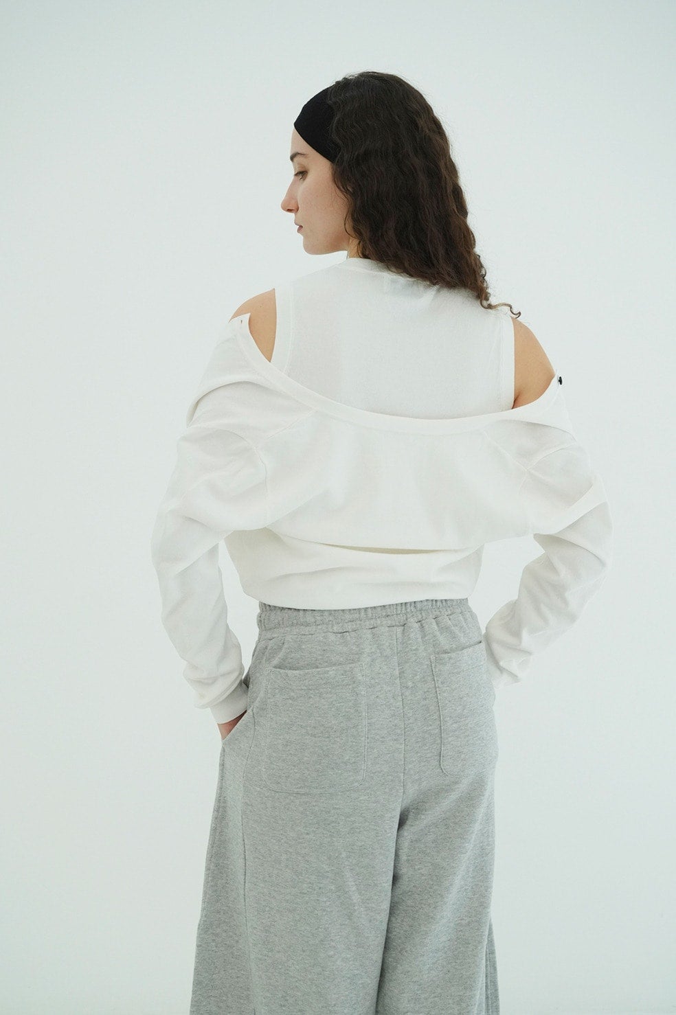 W LAYERED KNIT CARDIGAN