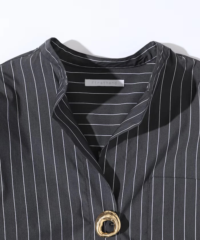 Oversized Long Sleeve Brooch Shirt