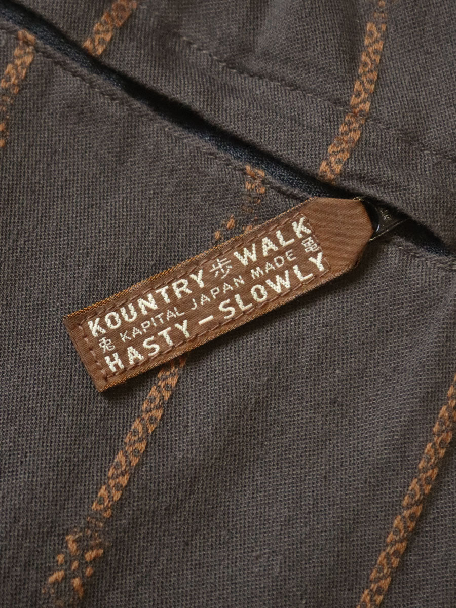 Cotton Linen Sham Stripe Easy Pants