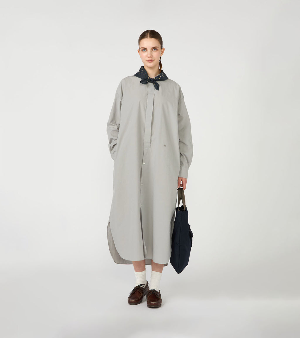 Band Collar Wind Shirt Dress
