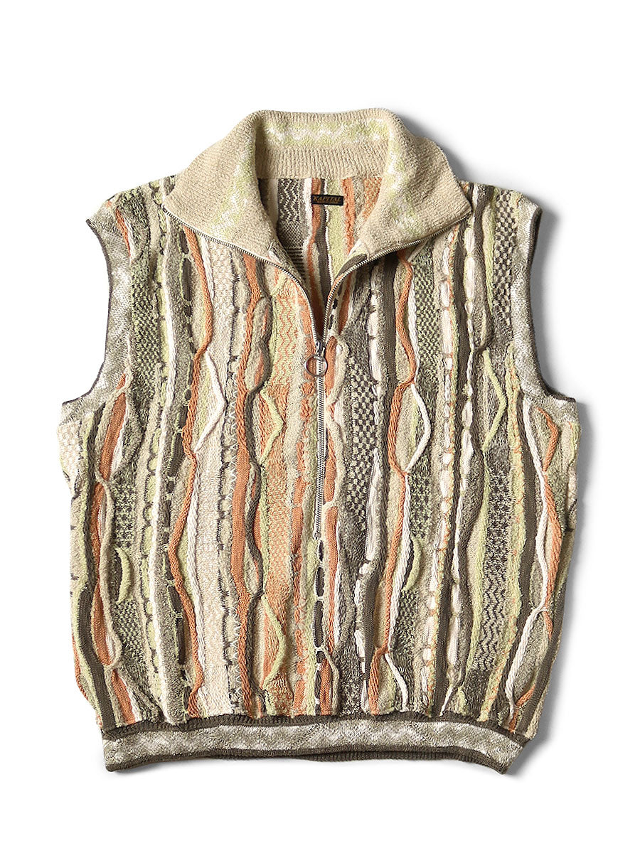 7G Knit GAUDY Half ZIP Vest