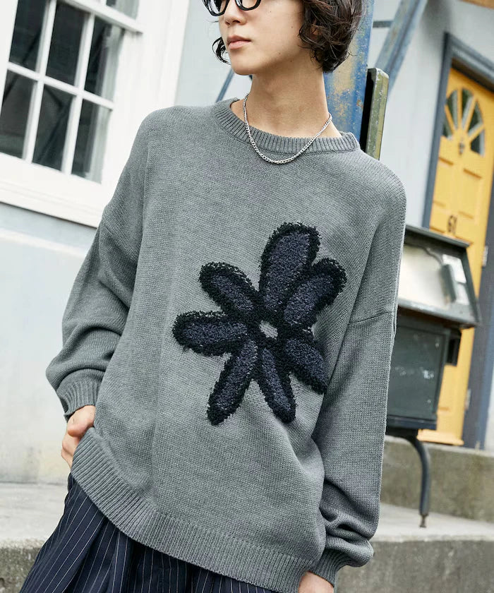Boucle Flower Pullover Knit [Limited Edition]