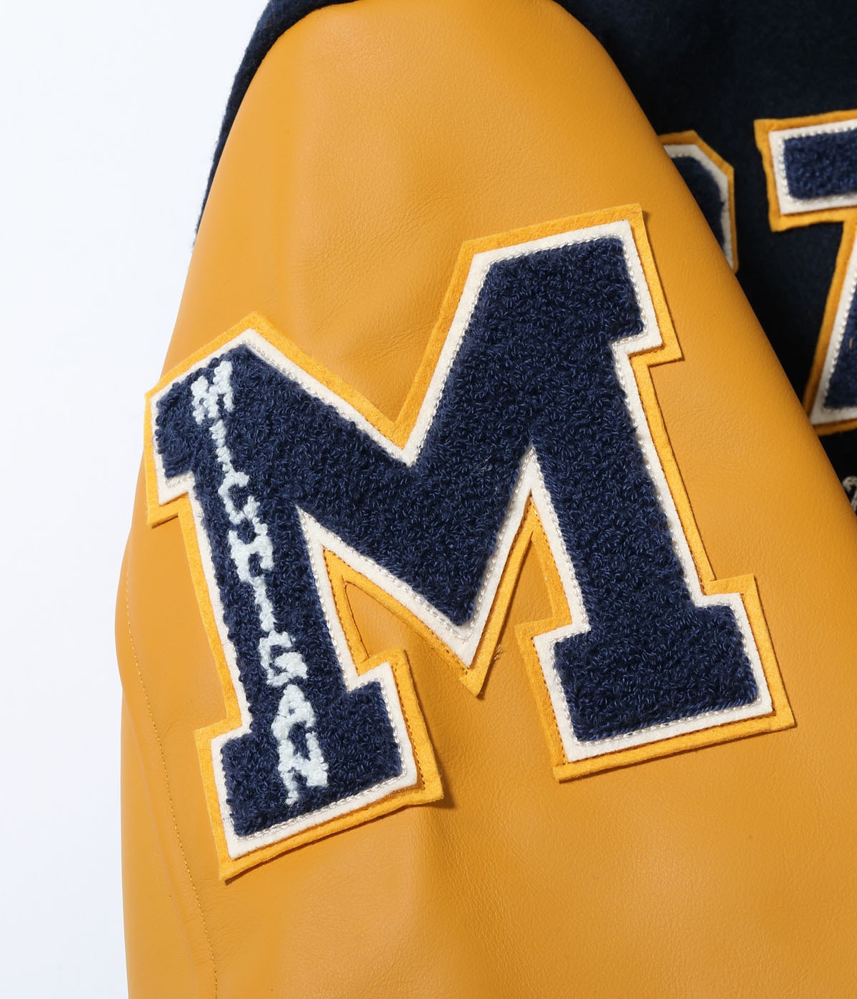 30oz. WOOL MELTON AWARD JACKET “MAVERICKS” (DARK NAVY)