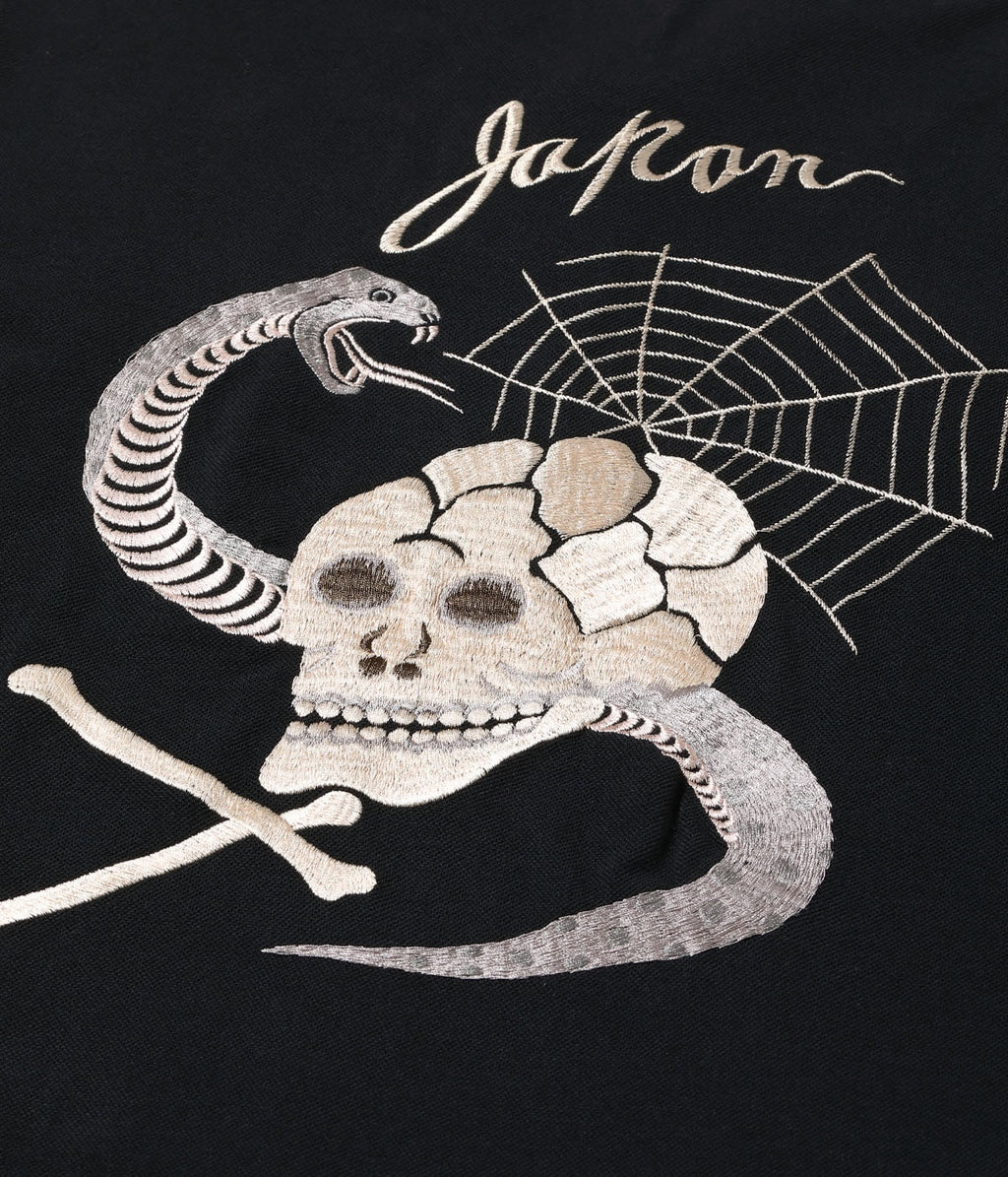 Suka Polo Shirt Embroidered 'Skull & Snake'