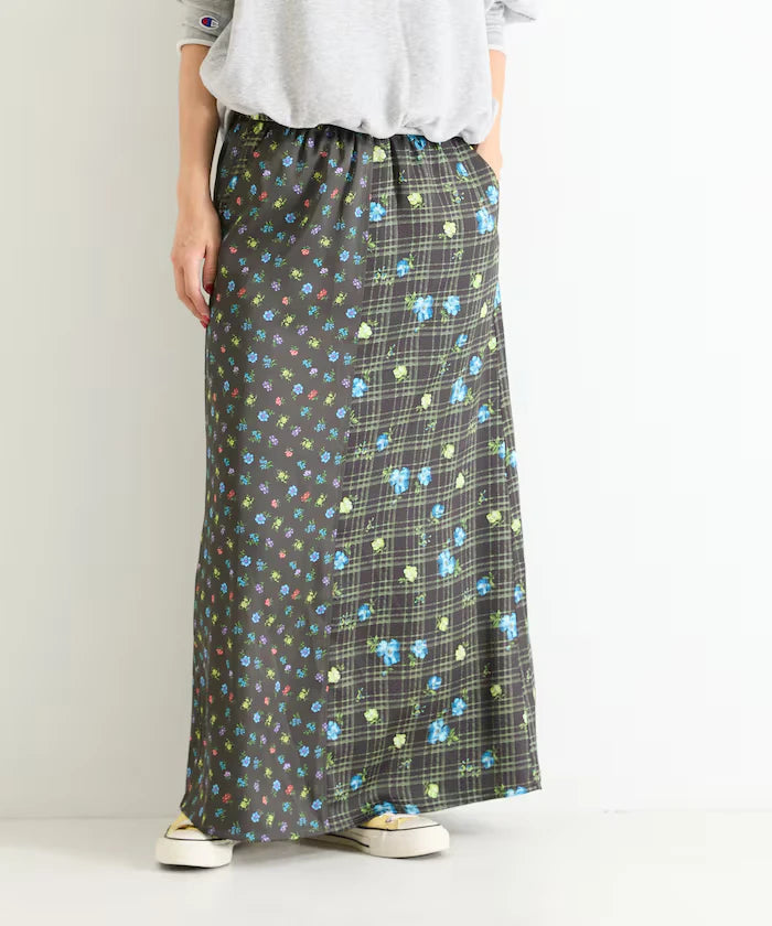 Floral Satin Skirt