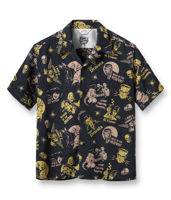 HIGH DENSITY RAYON OPEN SHIRT “THE MONSTERS” by VINCE RAY