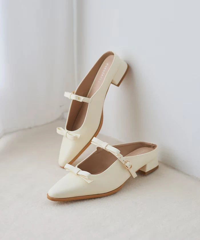 Double Ribbon Strap Mule
