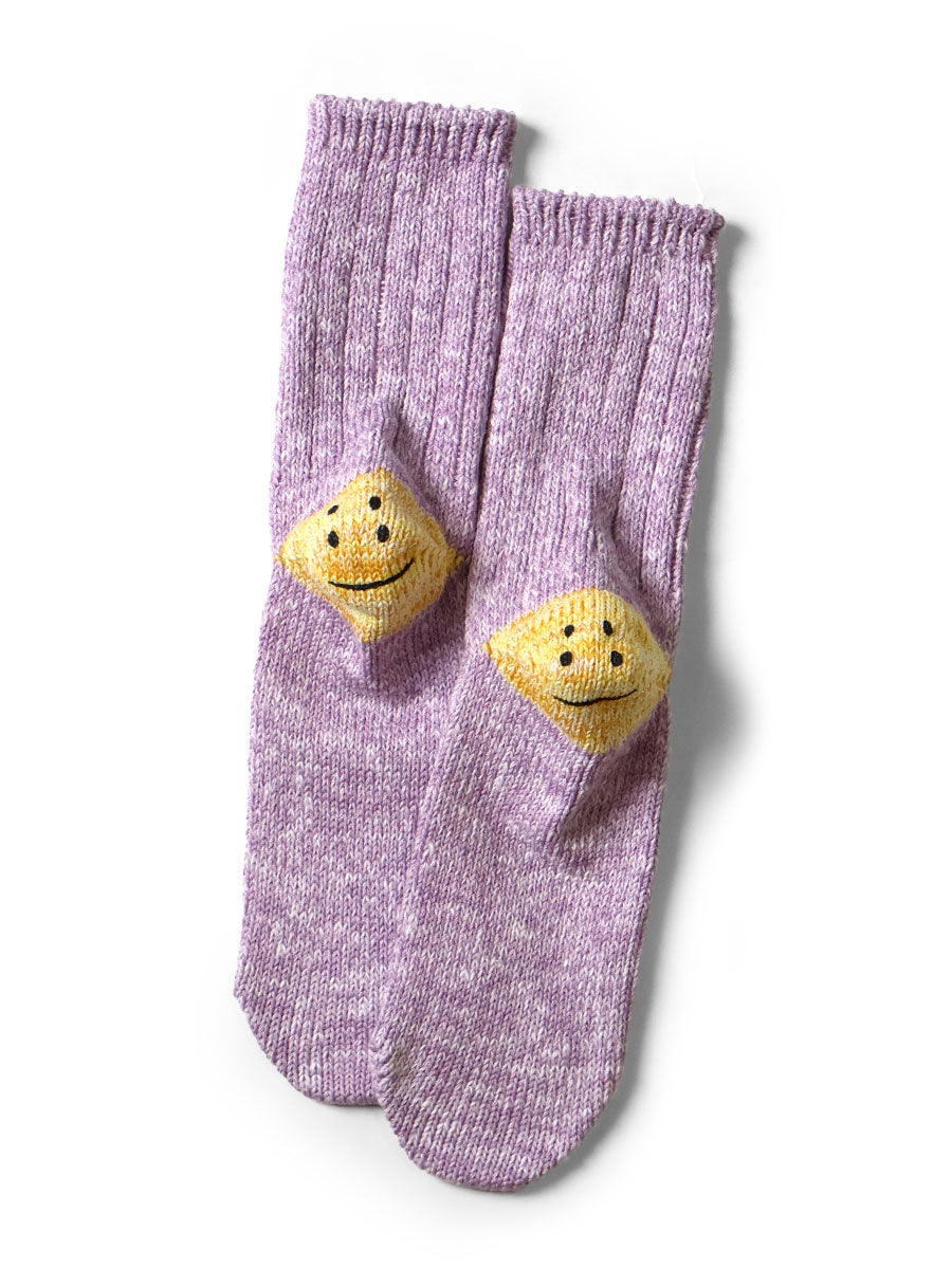56 pieces 3×1 rib RAINBOWY HAPPY HEEL socks