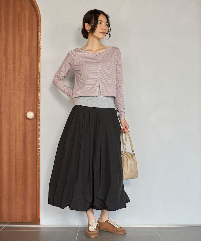 [February 12, 12:00 Release] Layered Set Top / Striped Cardigan & Camisole