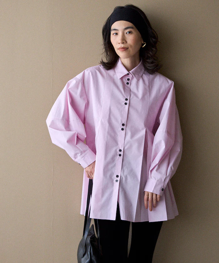 Box Stacked Balloon Sleeve Long Sleeve Shirt