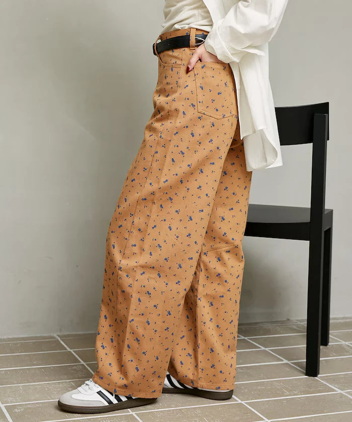 Floral Print Curved Pants Limited Edition