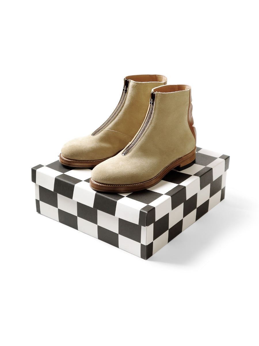 Suede Leather ZIP UP Cafe Race Frisco Boots