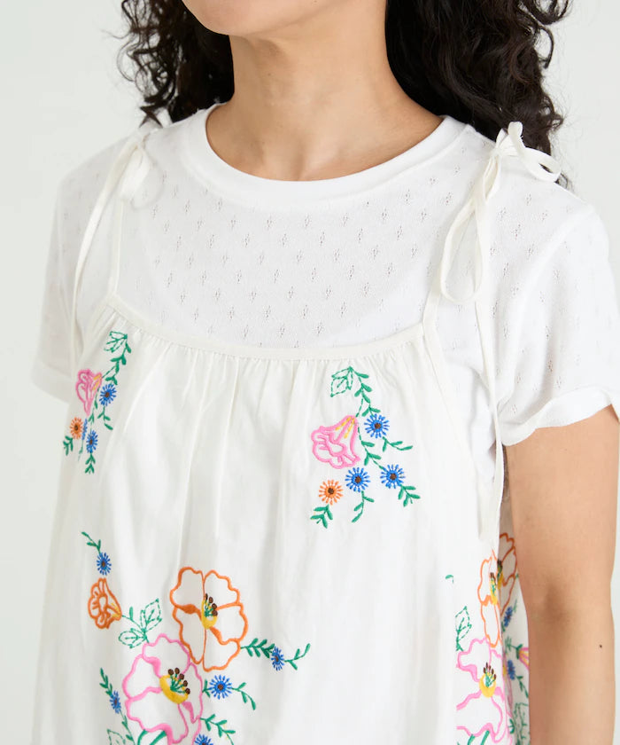 India Shoulder Ribbon Embroidered Remake Style Camisole