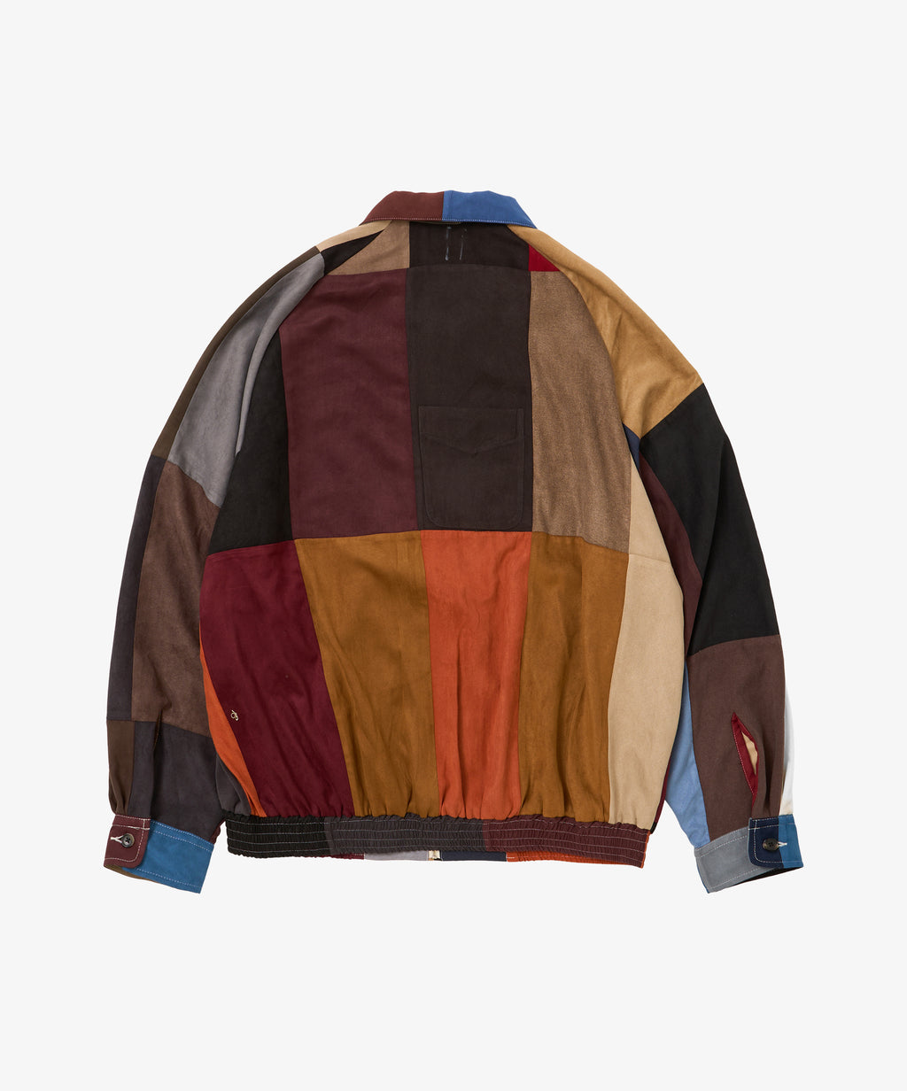 zip blouson faux suede eleven