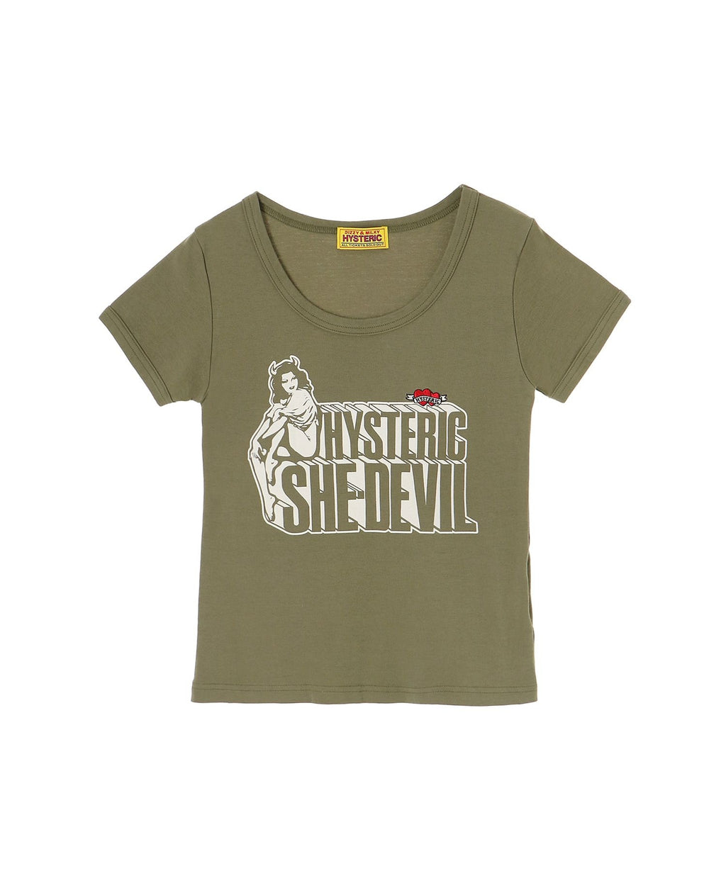 SHE DEVIL HEART Embroidered Chibi T-Shirt