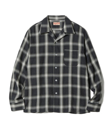 RAYON COVERT CHECK OPEN SHIRT