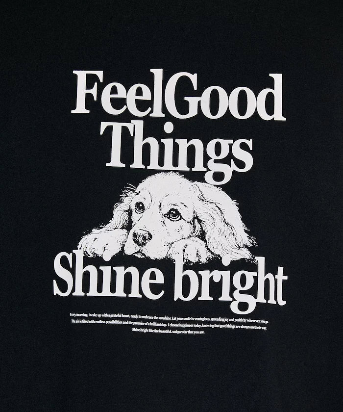 <Functional Material> Shime Bright Dog Print T-shirt Limited Edition
