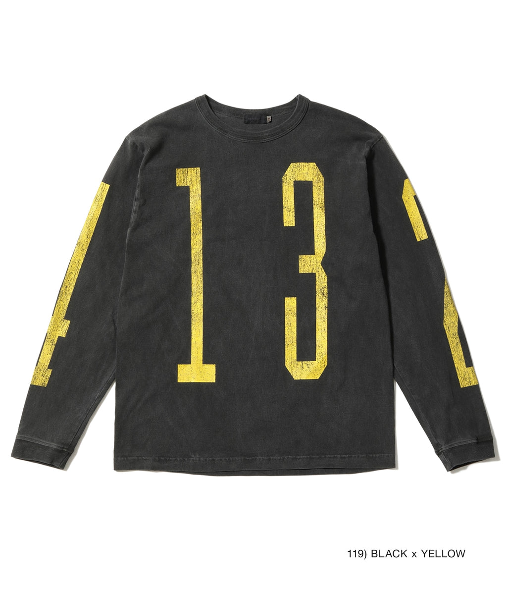 MODUCT PIGMENT DYED “UNLUCKY NUMBER” T-SHIRT (LONG SLEEVE)