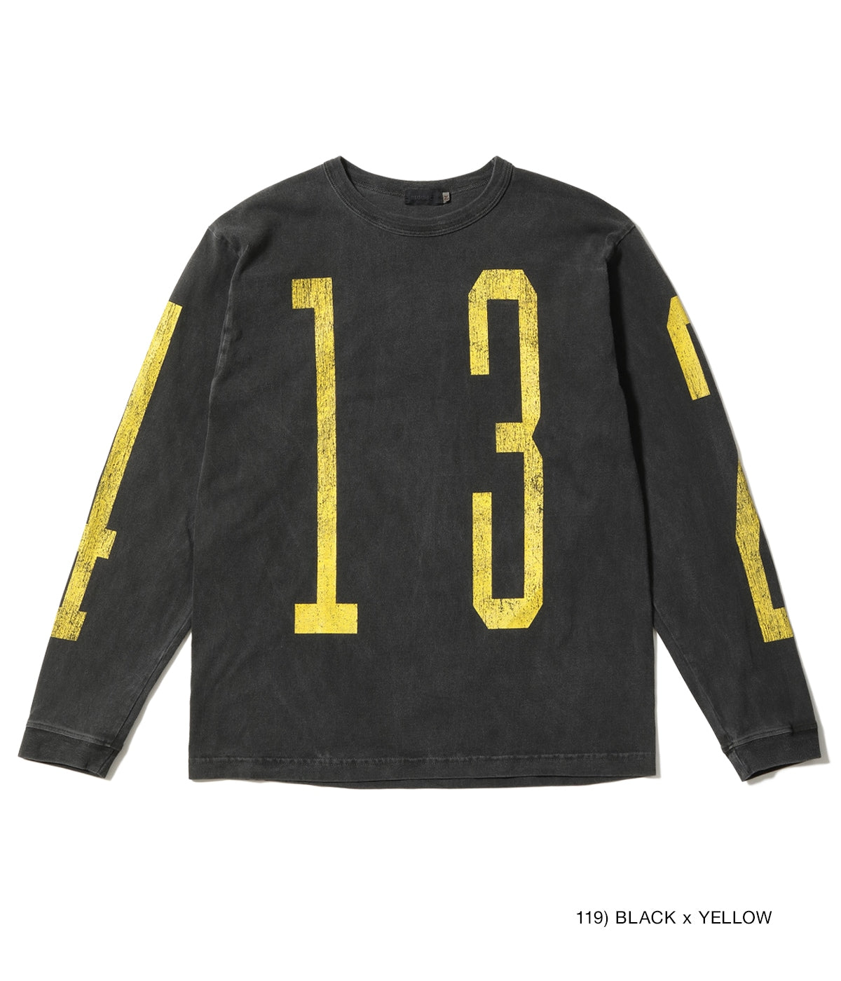 MODUCT PIGMENT DYED “UNLUCKY NUMBER” T-SHIRT (LONG SLEEVE)