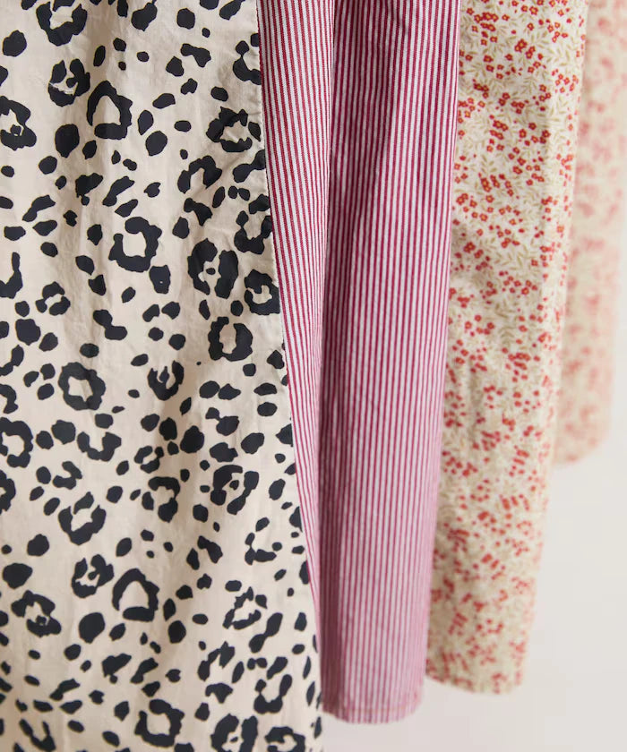 Flower & Check Docking Skirt