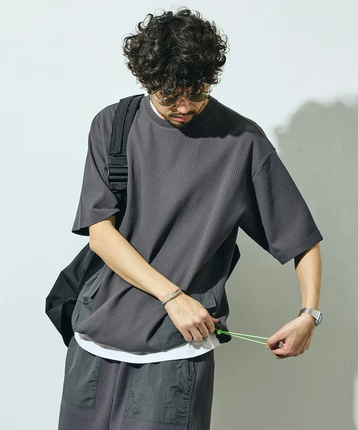 Side Pocket Spindle Tech Thermal Short Sleeve T-Shirt / Big Silhouette
