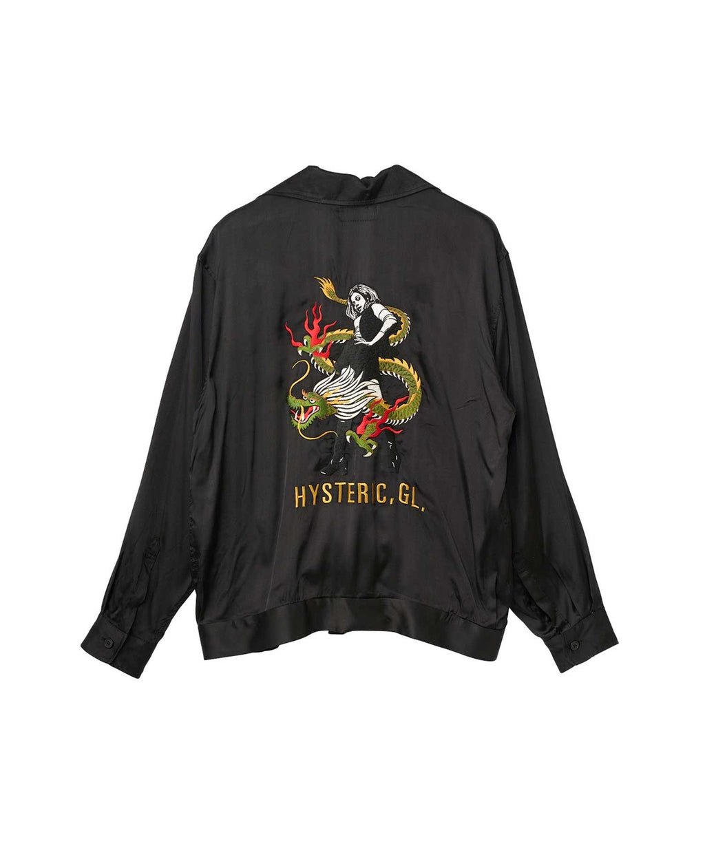 DRAGON FLAME Embroidered Souvenir Shirt