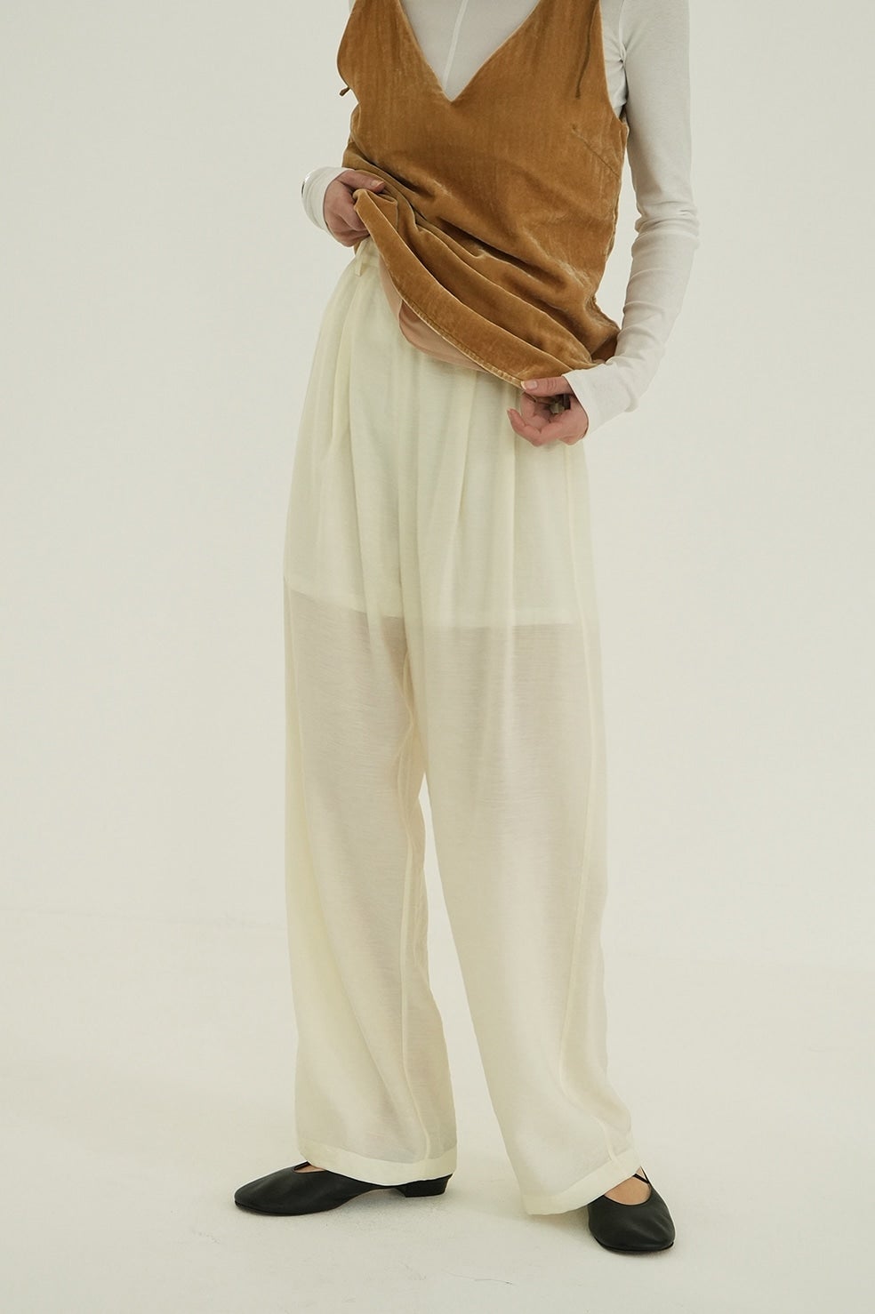 SHEER STRAIGHT PANTS