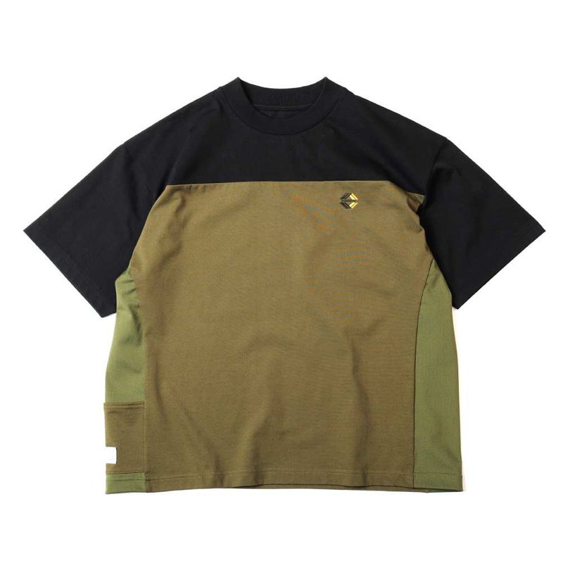 BLOCK MOCK NECK GOLF SERIES/ KHAKIK