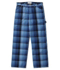 10oz. INDIGO GRADATION CHECK WORK PANTS
