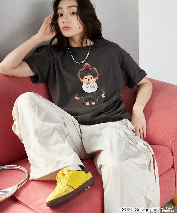 Monchhichi Mixed Material Docking T-Shirt Limited Edition
