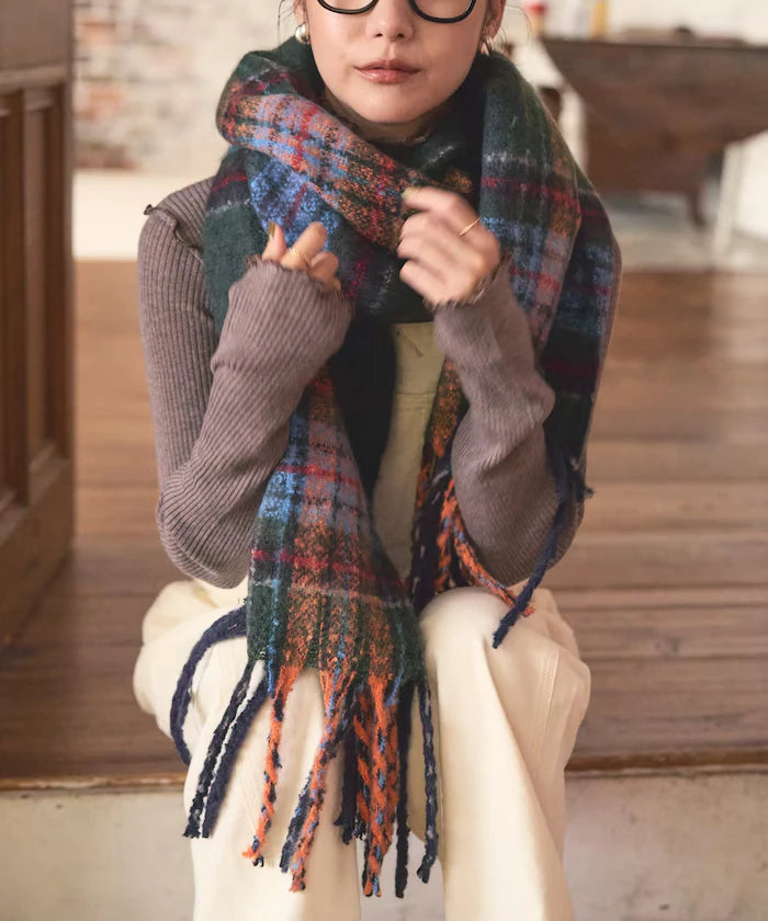 Boucle Check Scarf