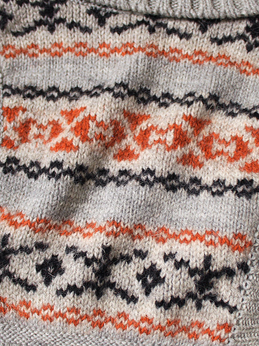 3G Yellowknife Fair Isle High Neck Bib Poncho