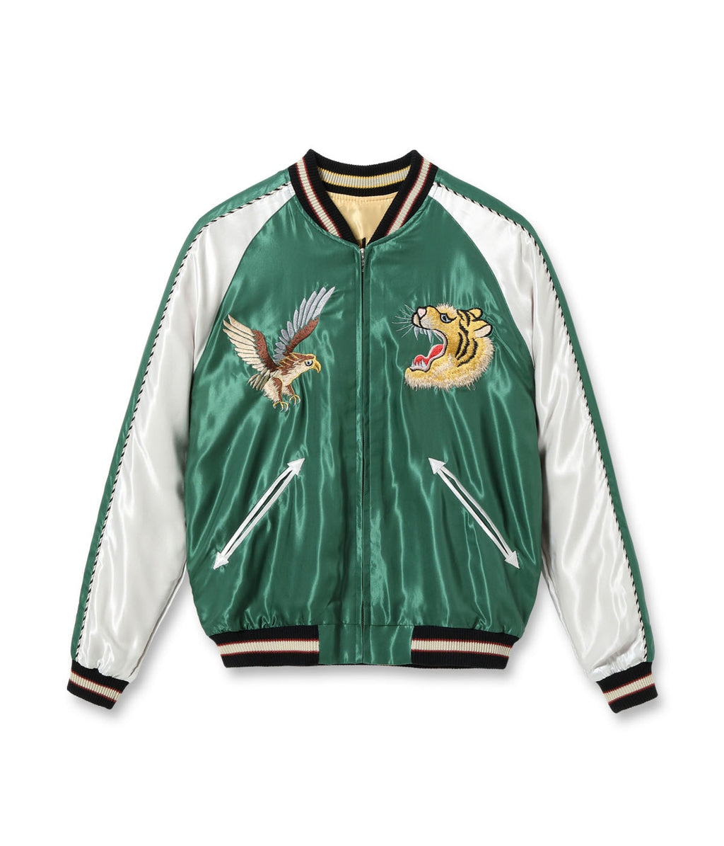 Early 1950s Style Acetate Souvenir Jacket “ROARING TIGER” × “JAPAN MAP”