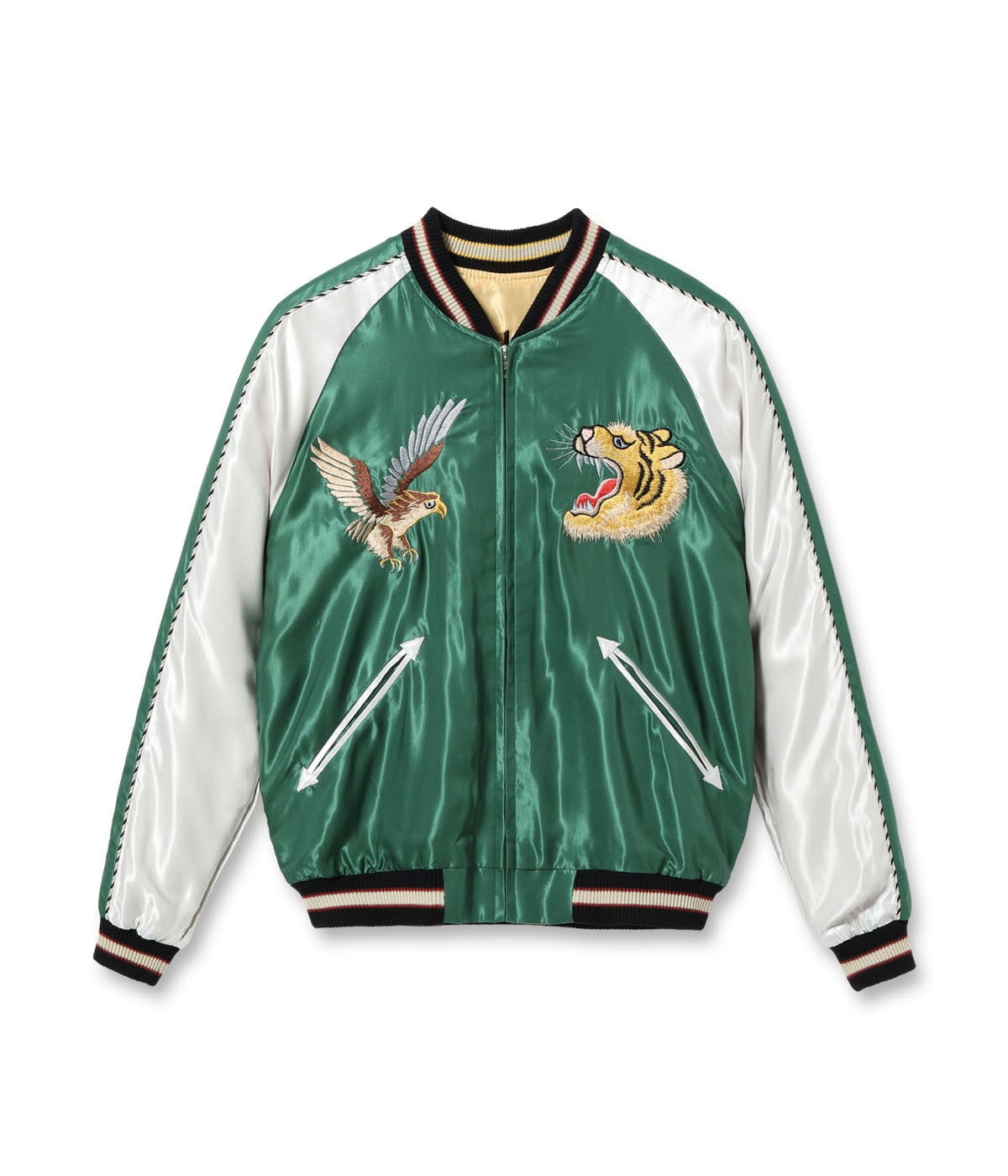 Early 1950s Style Acetate Souvenir Jacket “ROARING TIGER” × “JAPAN MAP”