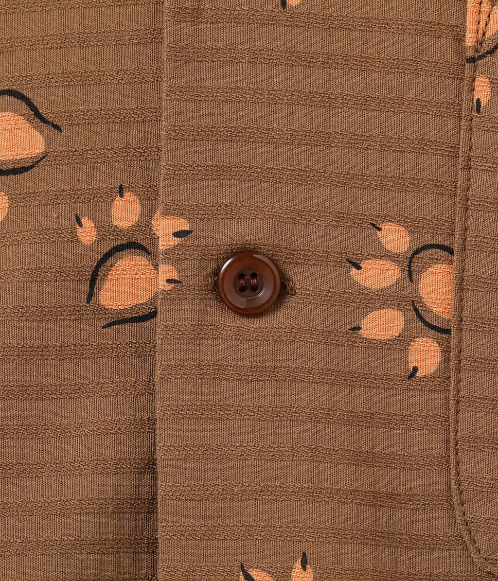 Dobby Cotton Open Shirt 'Leopard'
