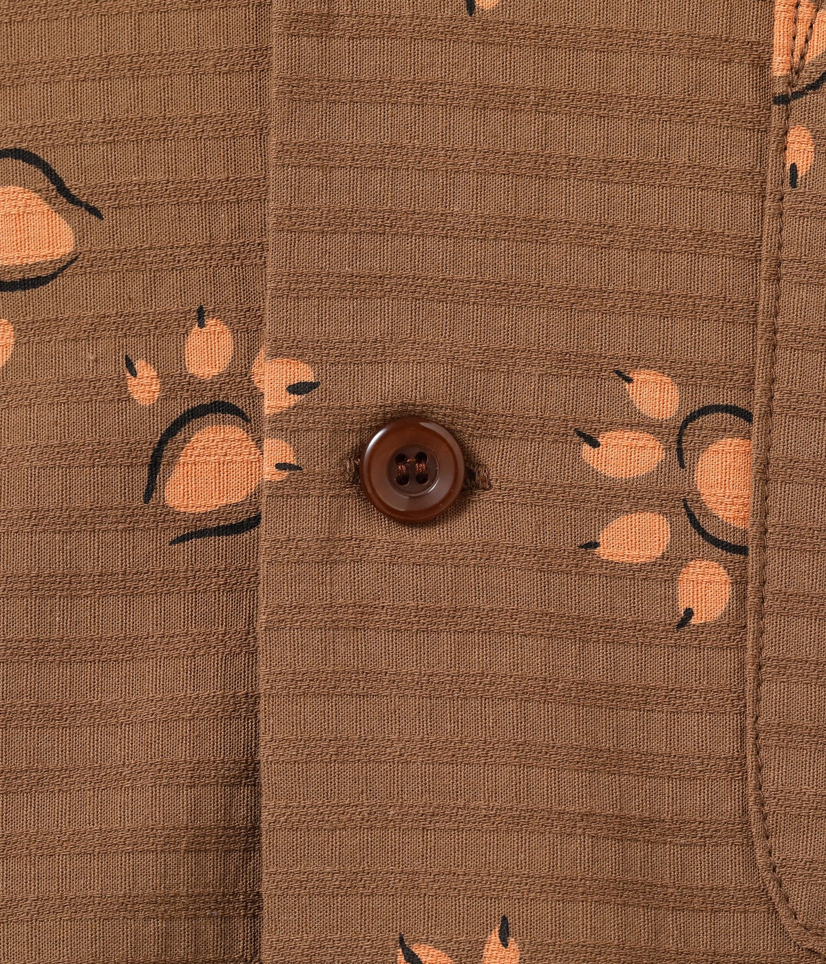 Dobby Cotton Open Shirt 'Leopard'